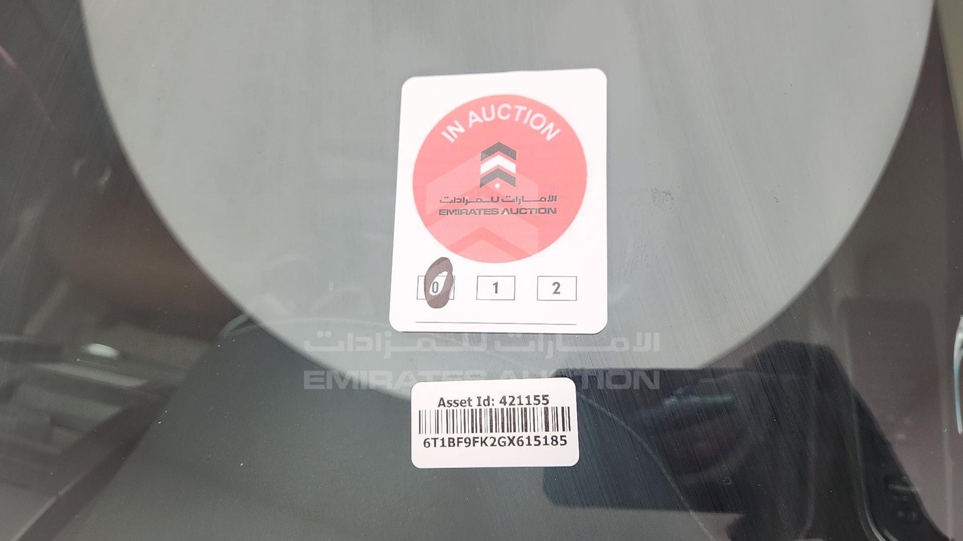 2016 TOYOTA CAMRY VIN: 6T1BF9FK2GX615185