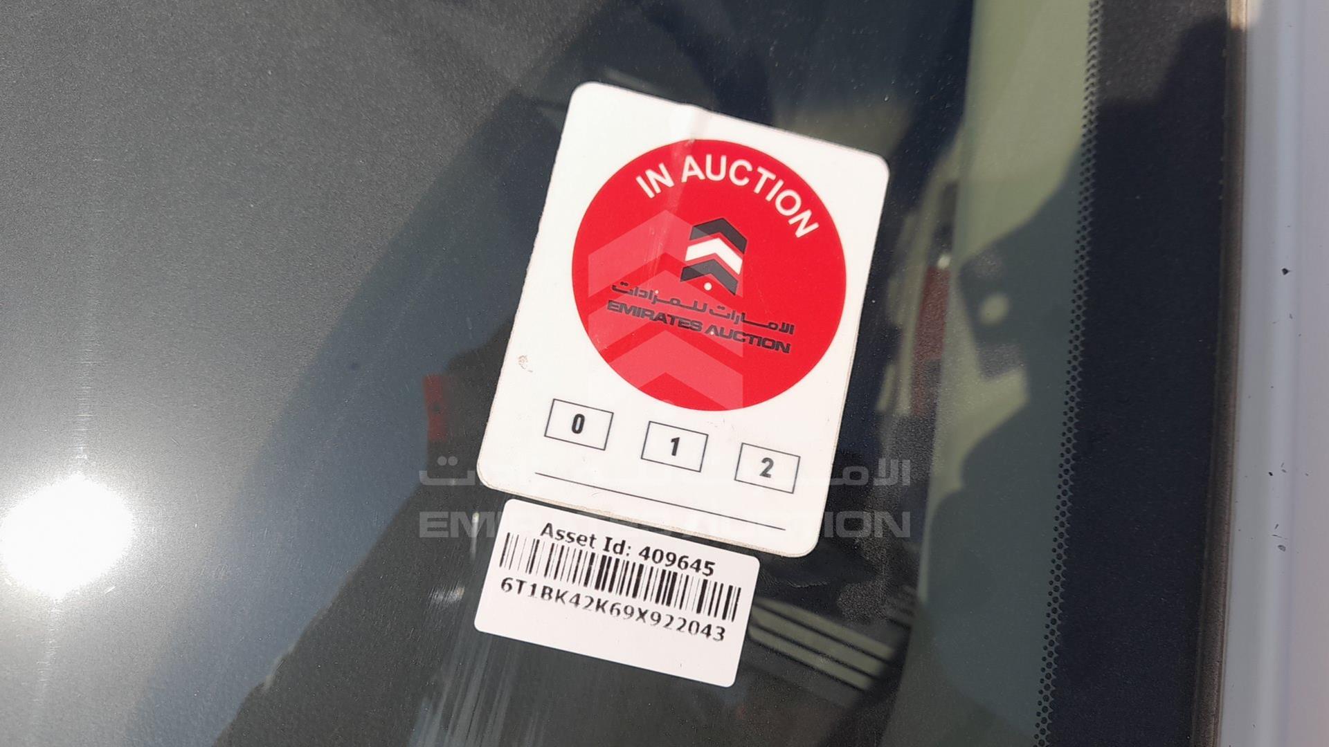 2009 TOYOTA AURION VIN: 6T1BK42K69X922043