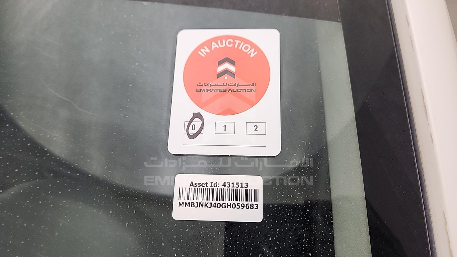 2016 MITSUBISHI L 200 VIN: MMBJNKJ40GH059683