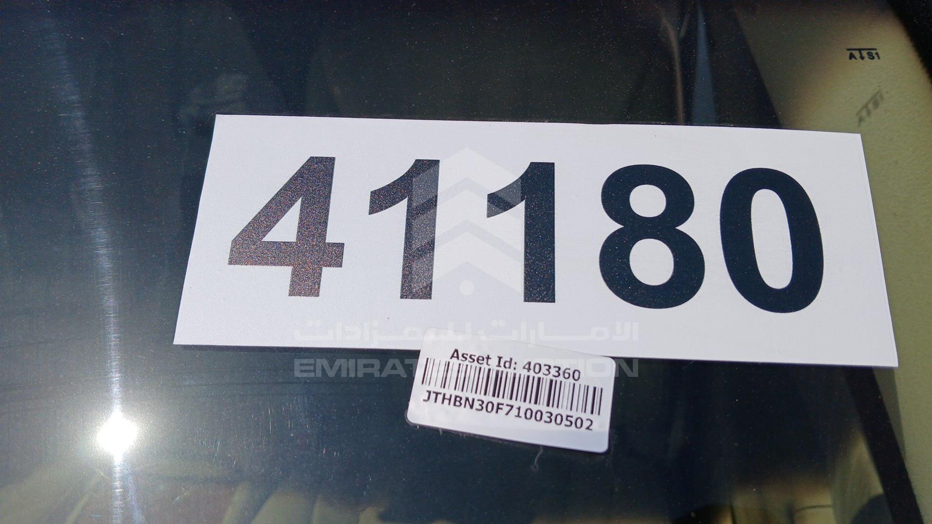 2001 LEXUS LS 430 VIN: JTHBN30F710030502