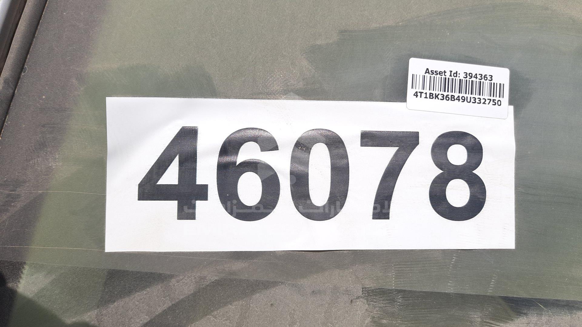 2009 TOYOTA AVALON VIN: 4T1BK36B49U332750
