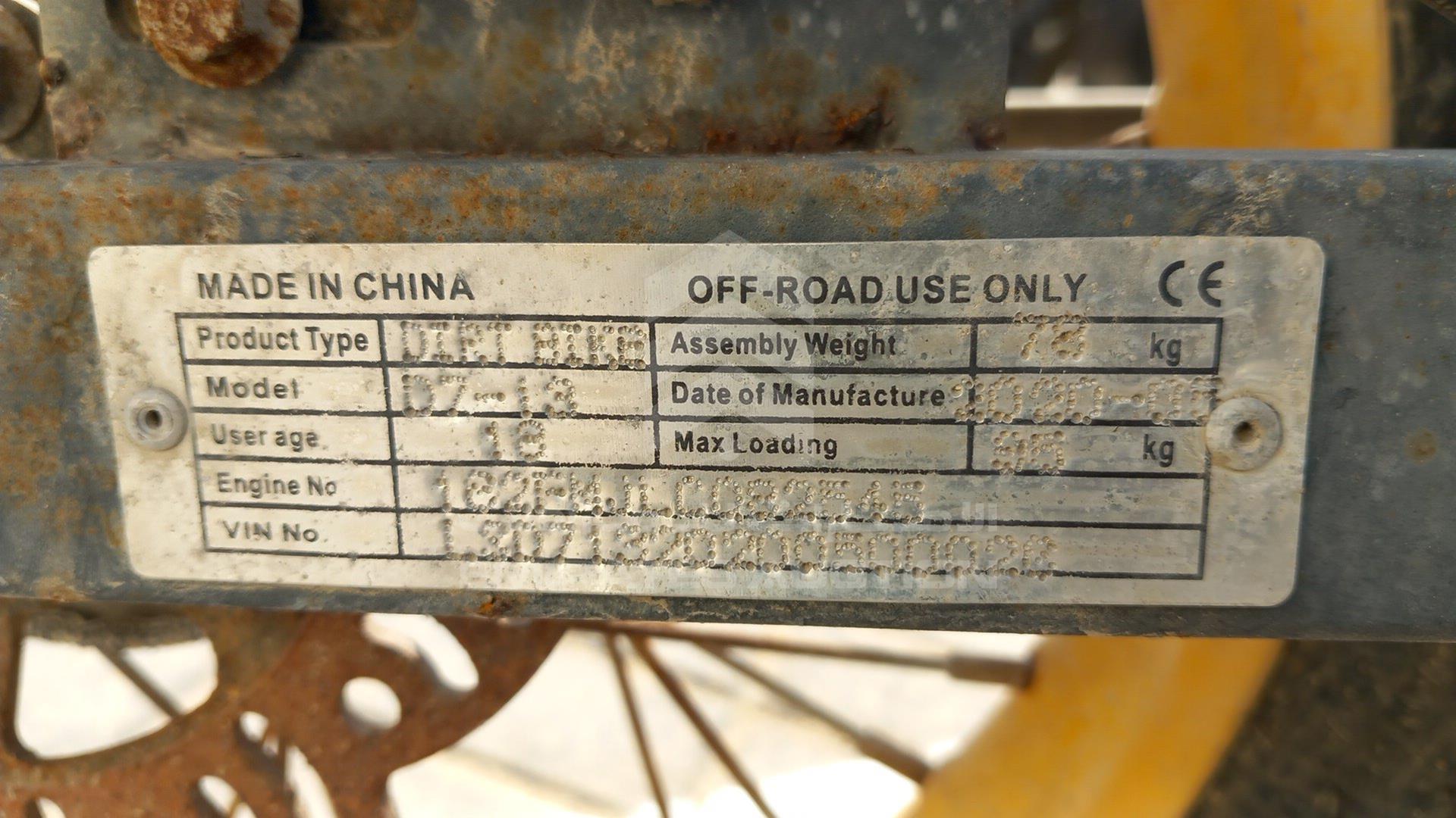 0 MOTORBIKE OFF ROAD VIN: LSD71320200500020
