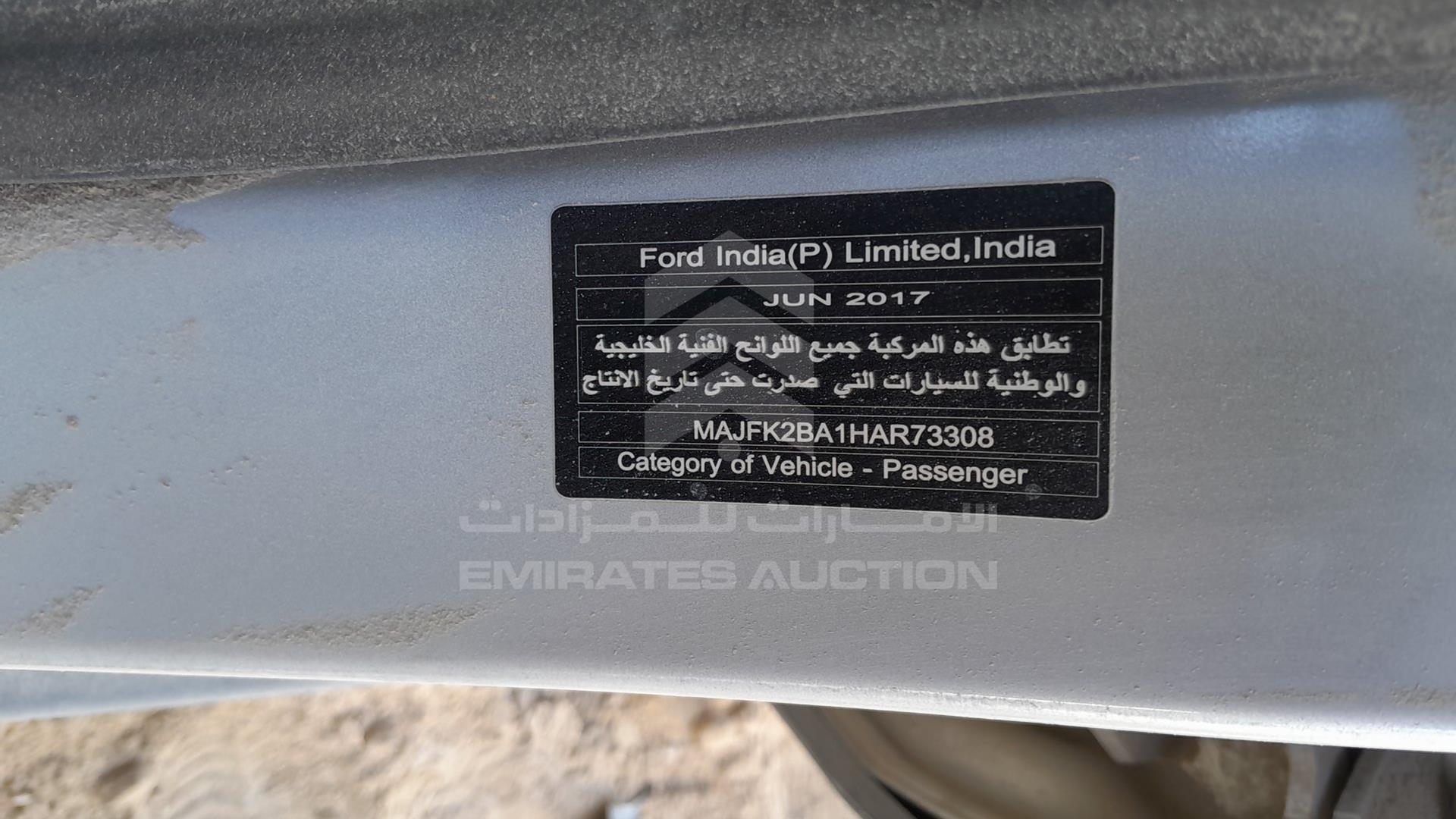 2017 FORD ECOSPORT VIN: MAJFK2BA1HAR73308