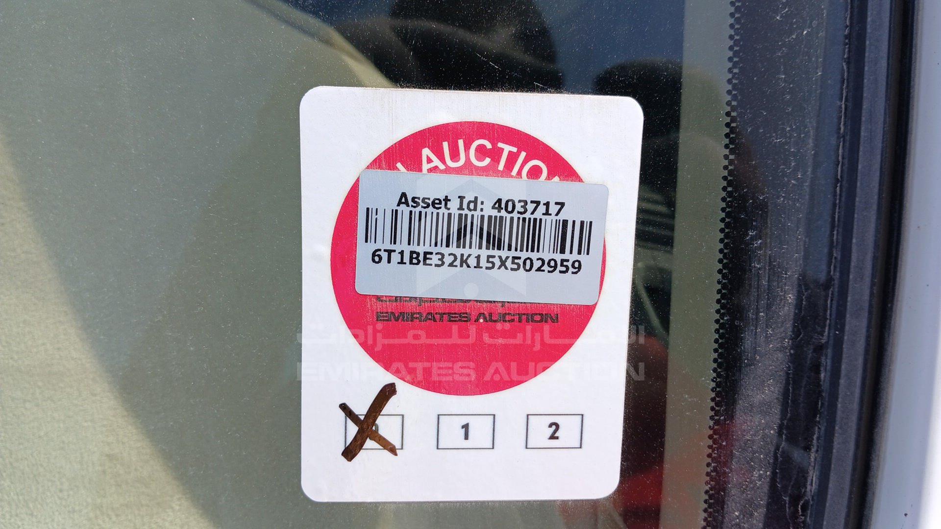 2005 TOYOTA CAMRY VIN: 6T1BE32K15X502959