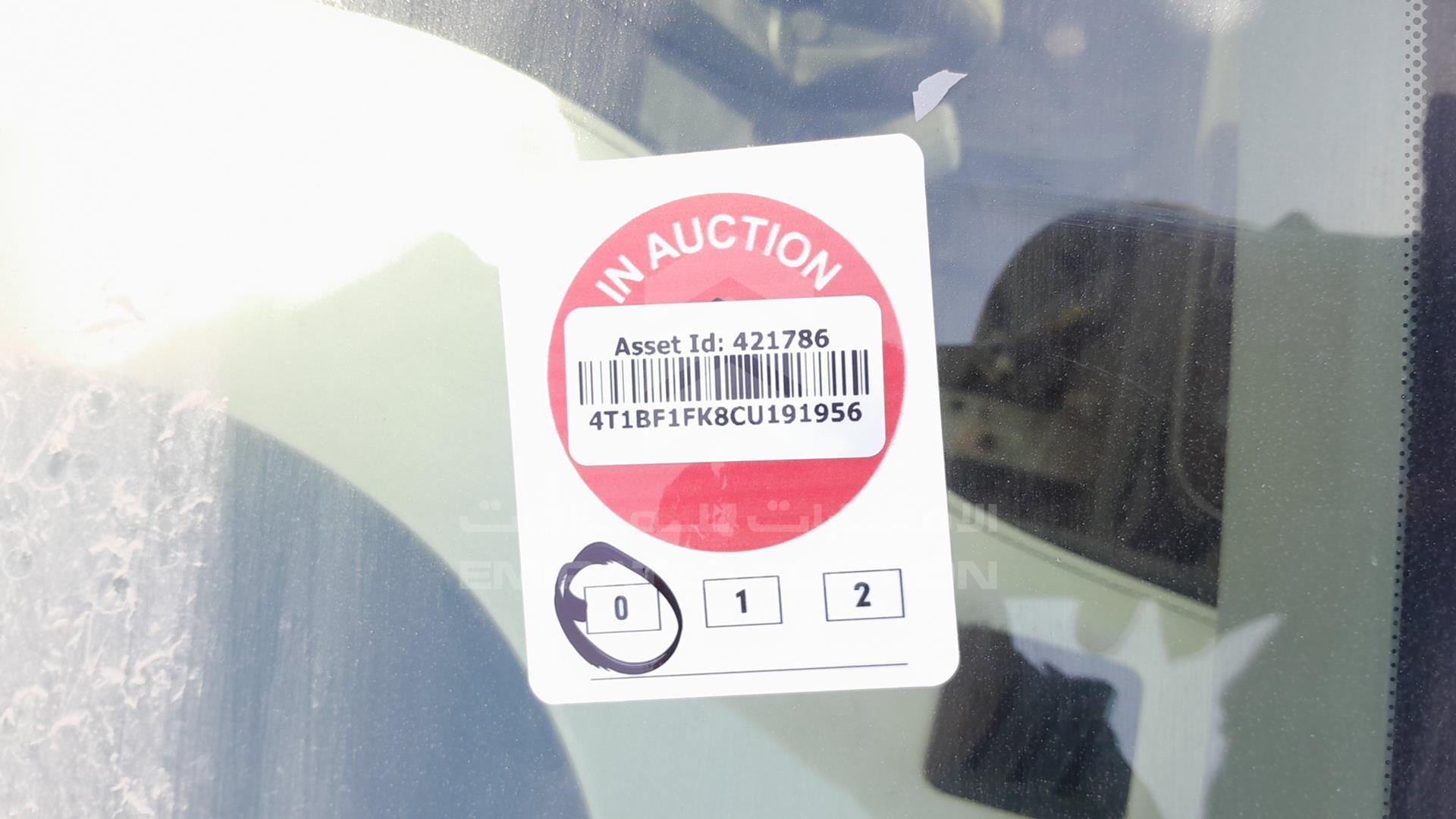 2012 TOYOTA CAMRY VIN: 4T1BF1FK8CU191956