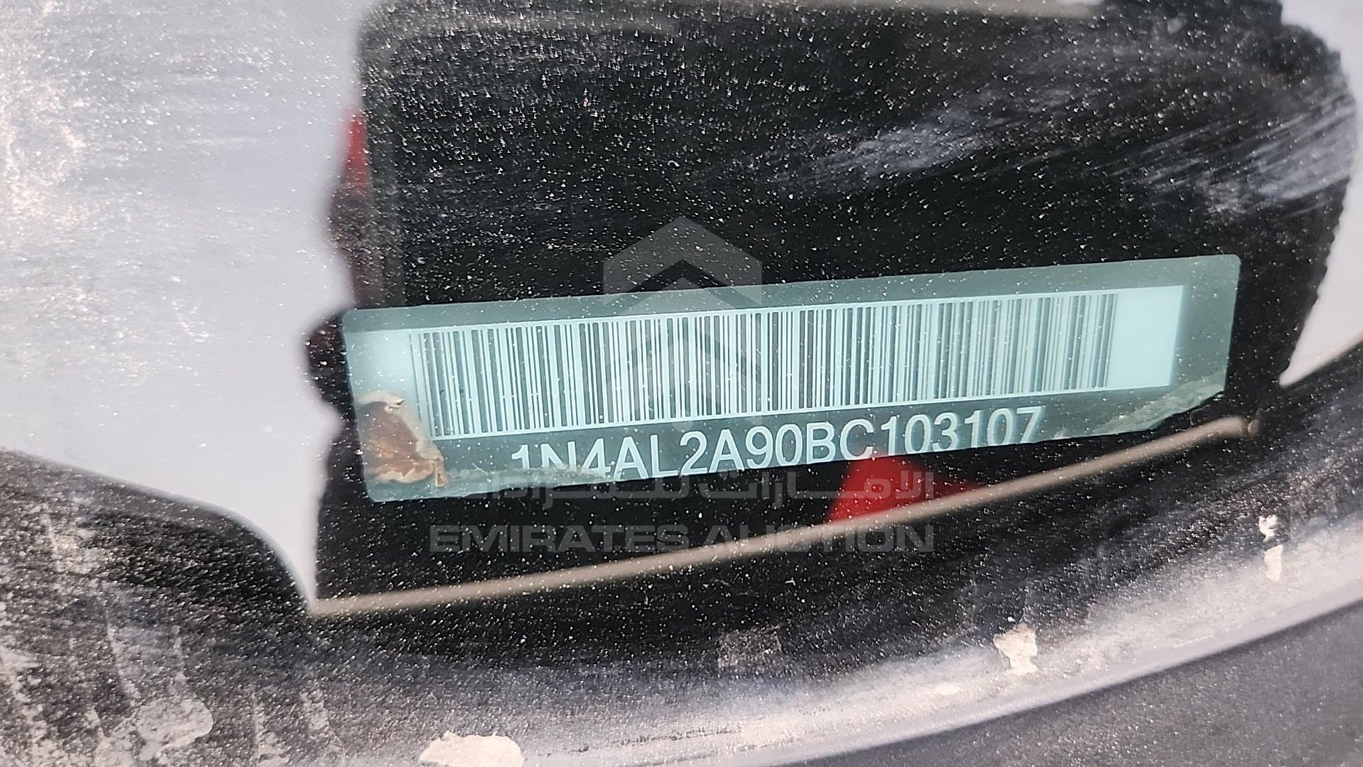 2011 NISSAN ALTIMA VIN: 1N4AL2A90BC103107