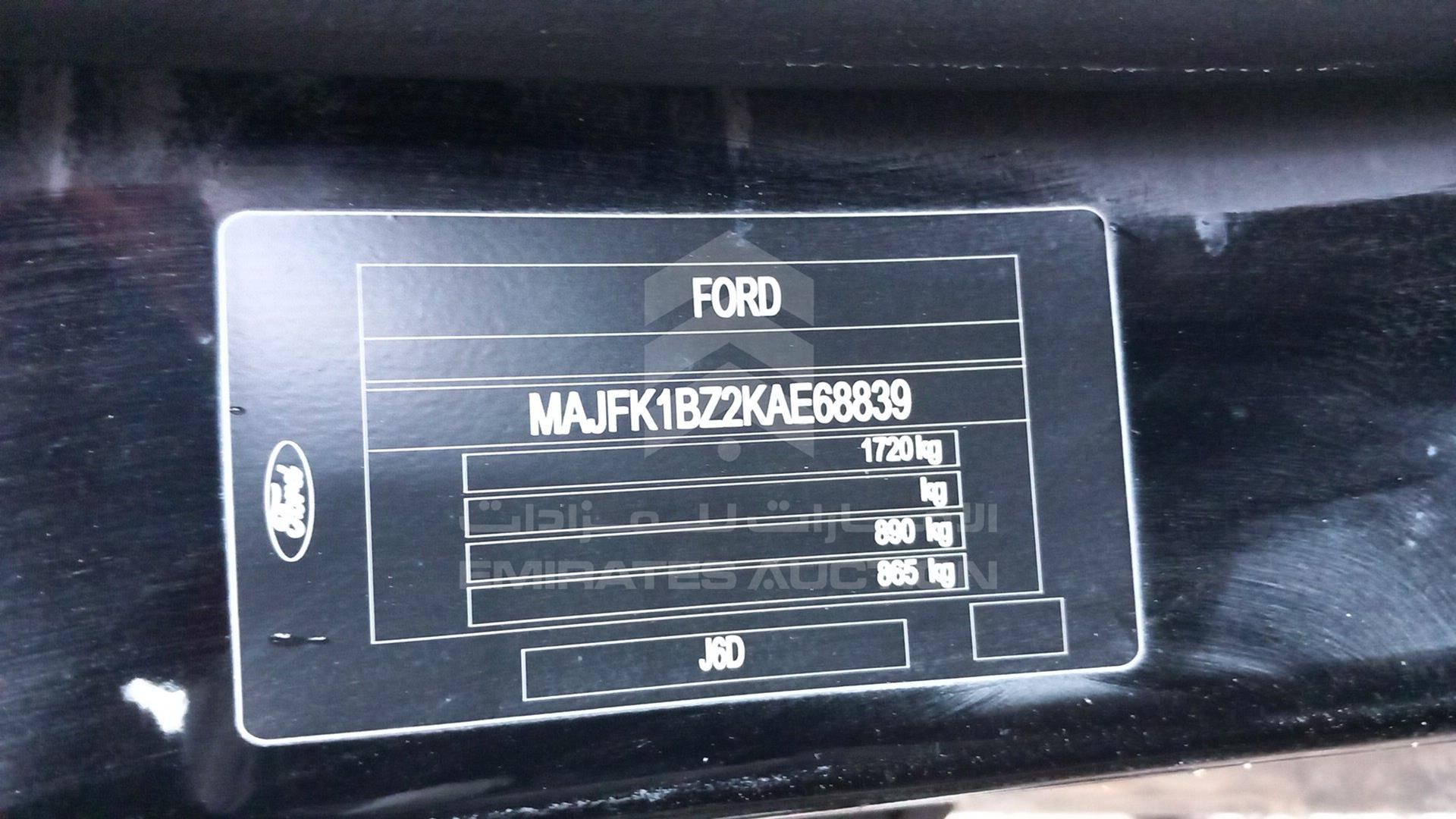 2019 FORD ECOSPORT VIN: MAJFK1BZ2KAE68839
