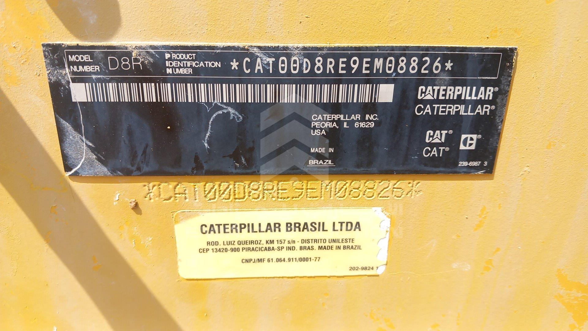 2014 CATERPILLAR D8R VIN: CAT00D8RE9EM08826