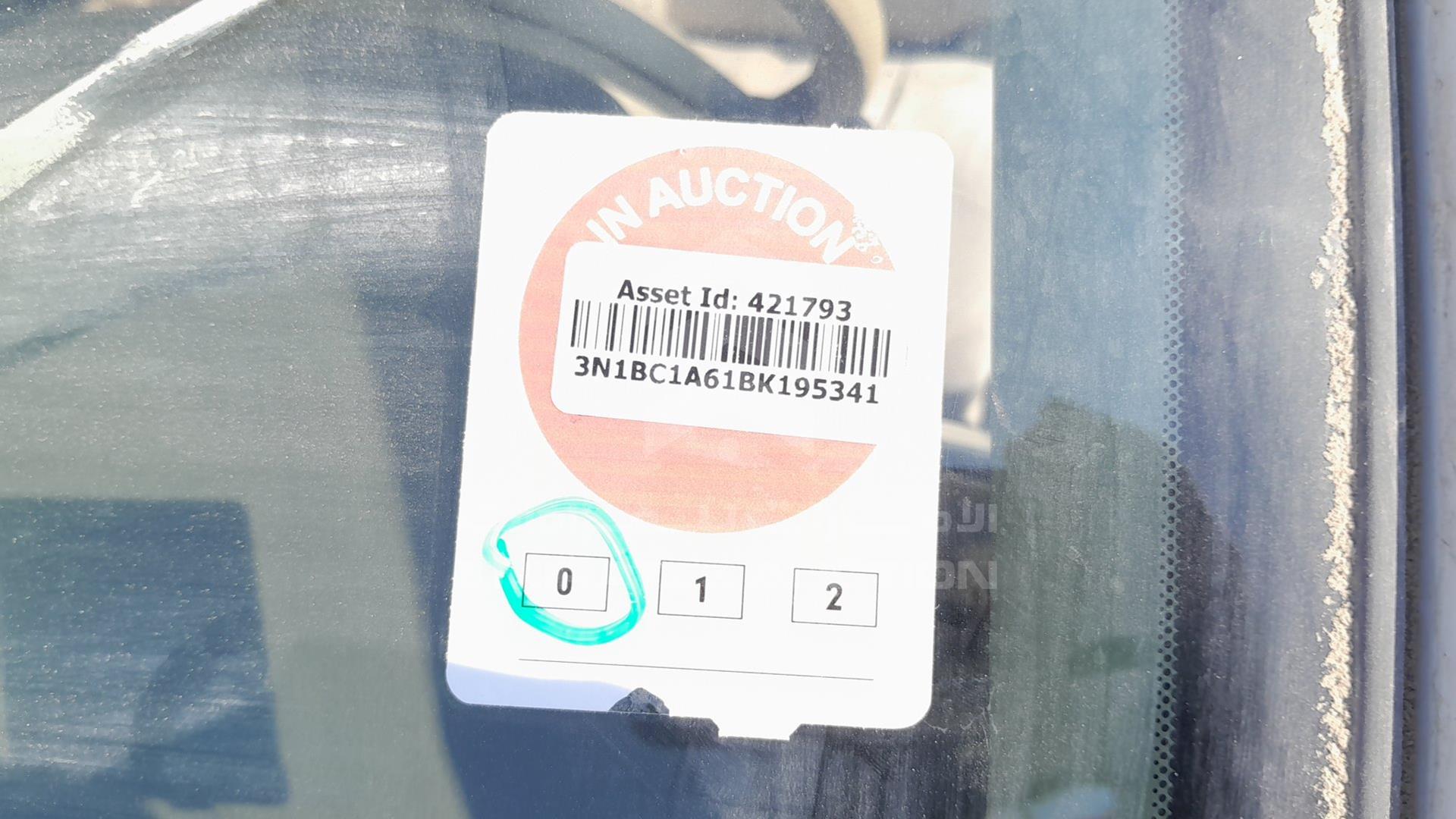 2011 NISSAN TIIDA VIN: 3N1BC1A61BK195341