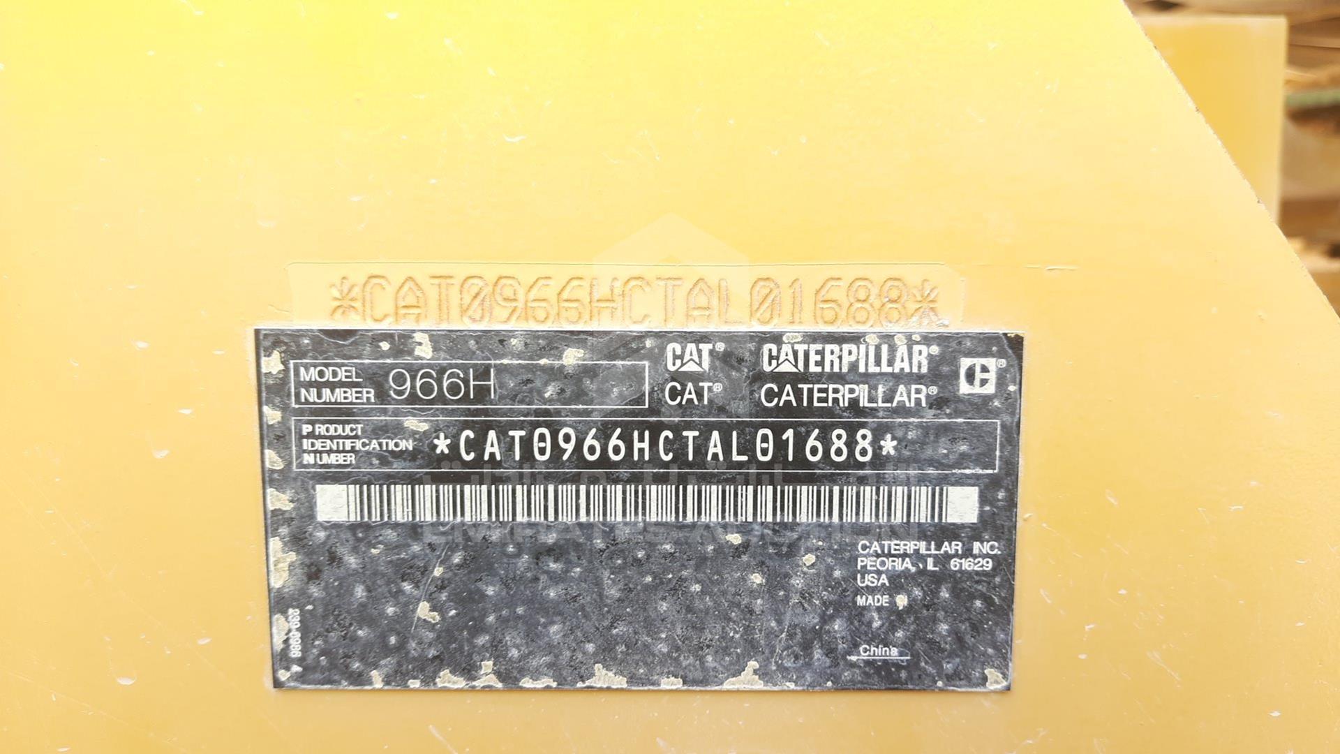 2013 CATERPILLAR 966H VIN: CAT0966HCTAL01688