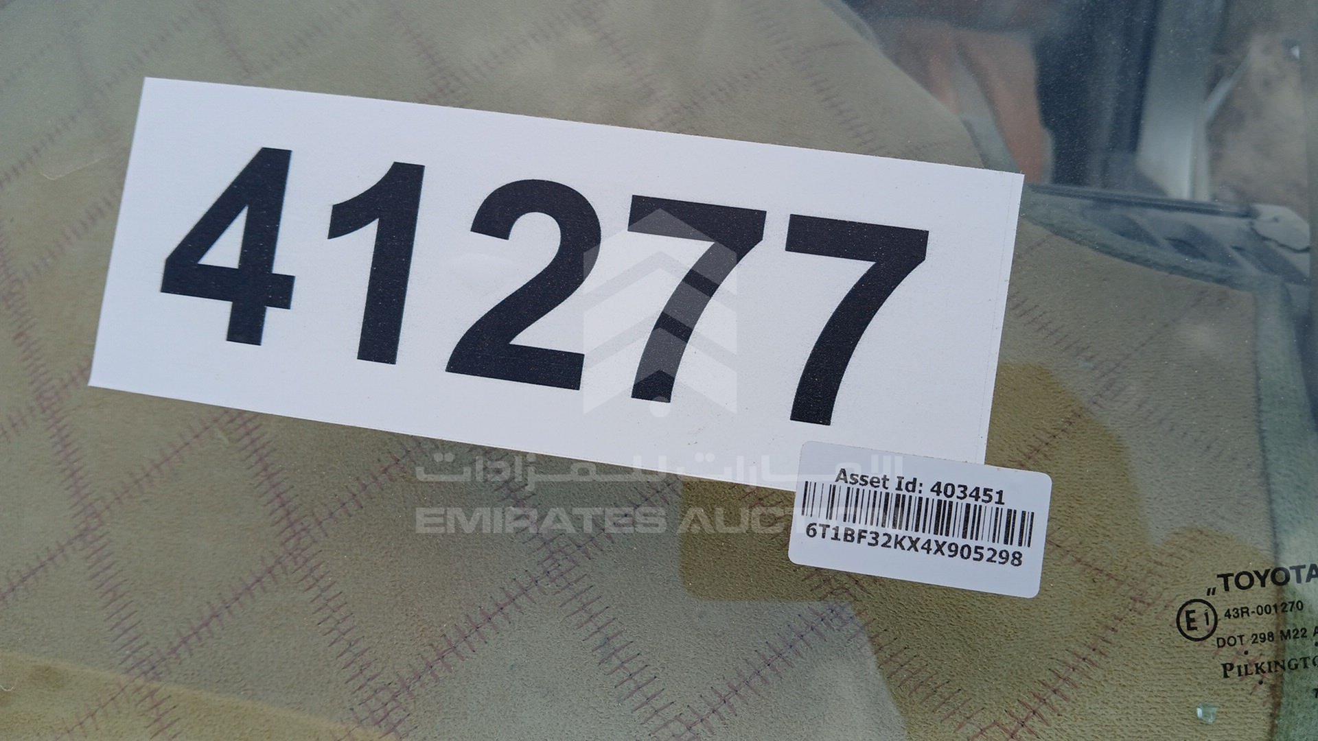 2004 TOYOTA CAMRY VIN: 6T1BF32KX4X905298