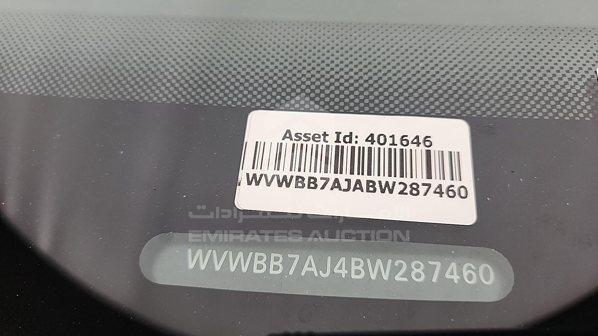 2011 VOLKSWAGEN GOLF VIN: WVWBB7AJABW287460