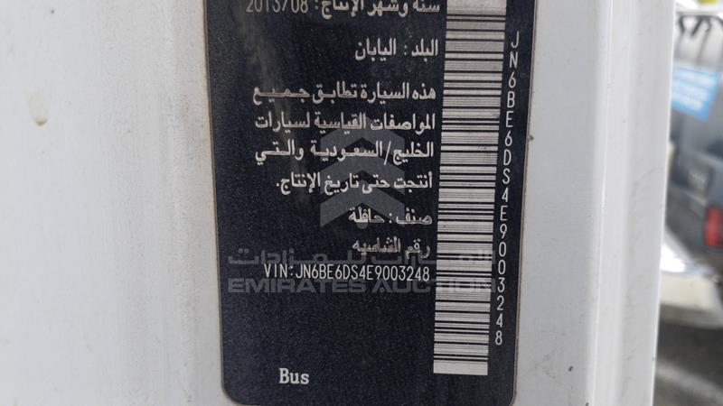 JN6BE6DS4E9003248 Auction: EmiratesAuction Lot: 409169 JN6BE6DS4E9003248 Nissan NV350 2014 WHITE Photo 3