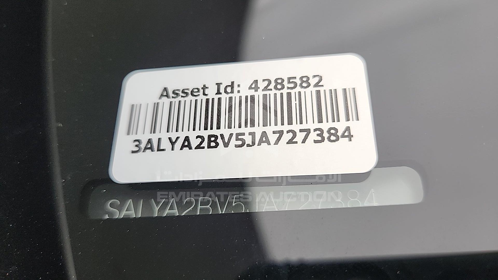2018 RANGE ROVER VELAR VIN: 3ALYA2BV5JA727384