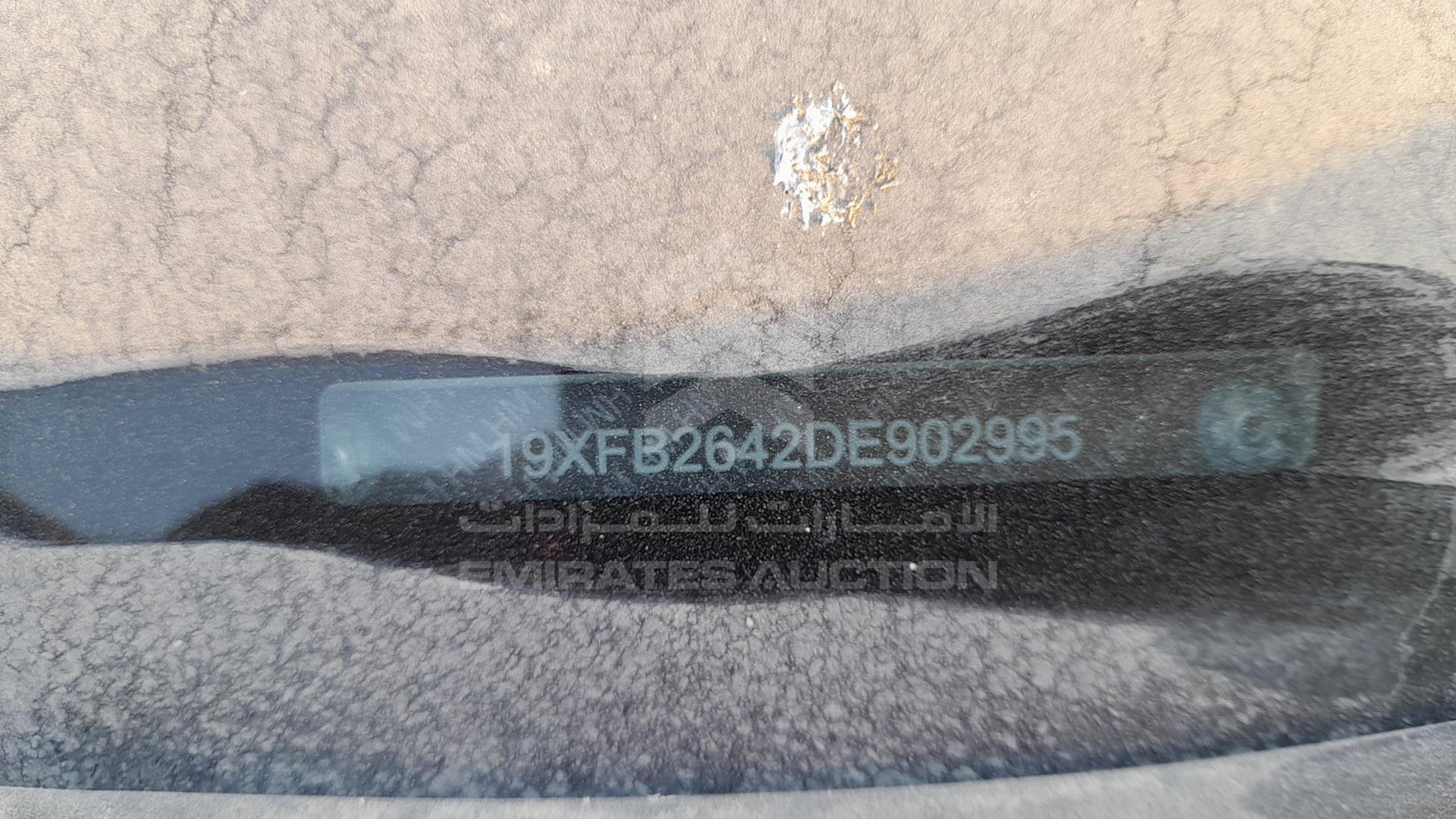 2013 HONDA CIVIC VIN: 19XFB2642DE902995