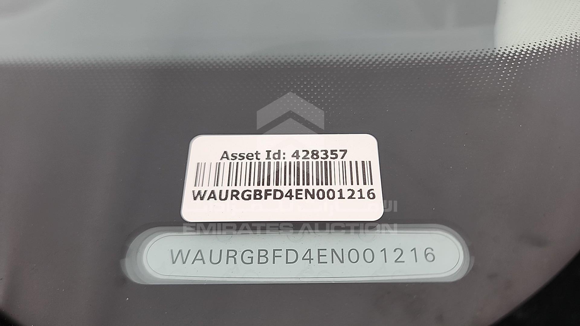 2014 AUDI A8 VIN: WAURGBFD4EN001216