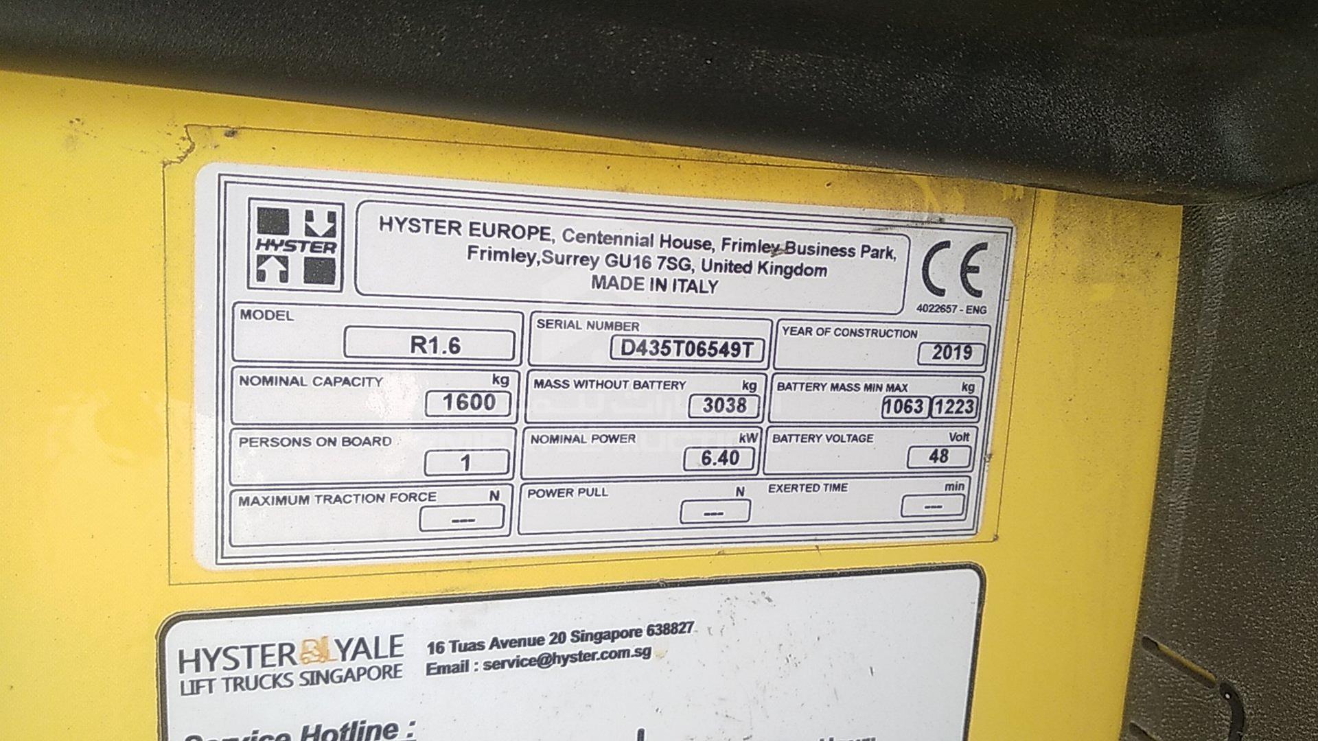 0 HYSTER --- VIN: D435T06549T