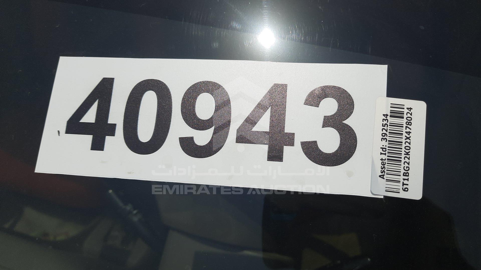 2002 TOYOTA CAMRY VIN: 6T1BG22K02X478024