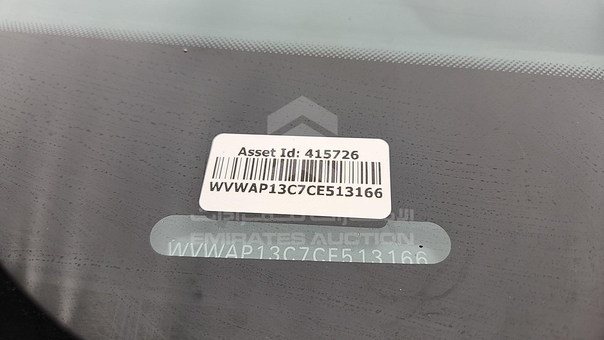 2012 VOLKSWAGEN PASSAT VIN: WVWAP13C7CE513166