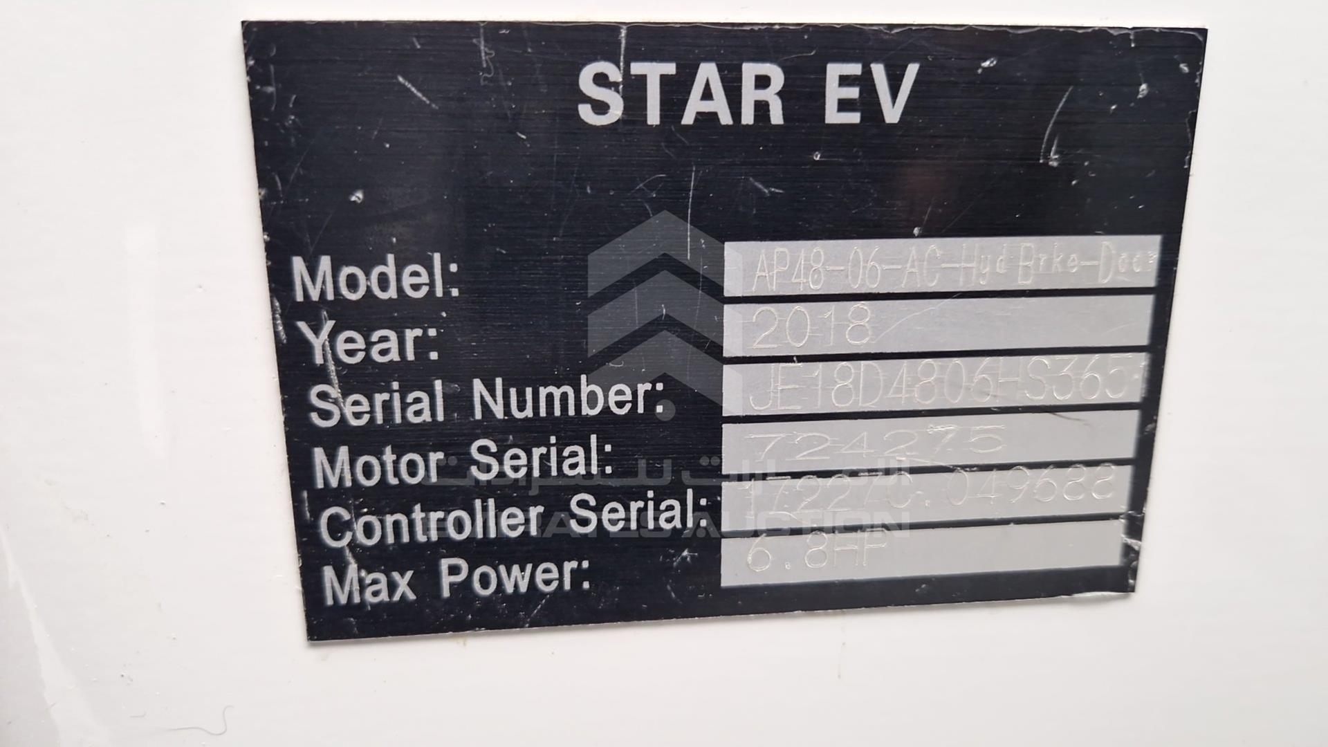 2018 GOLF CART ELECTRIC VIN: JE18D4806HS3651
