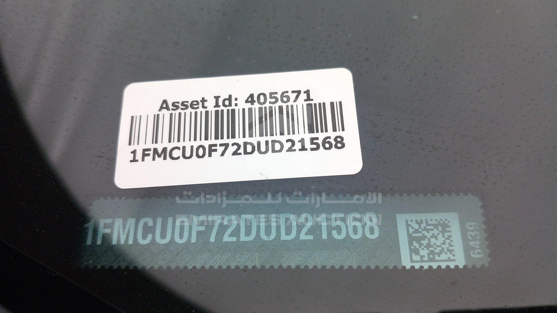 2013 FORD ESCAPE VIN: 1FMCU0F72DUD21568
