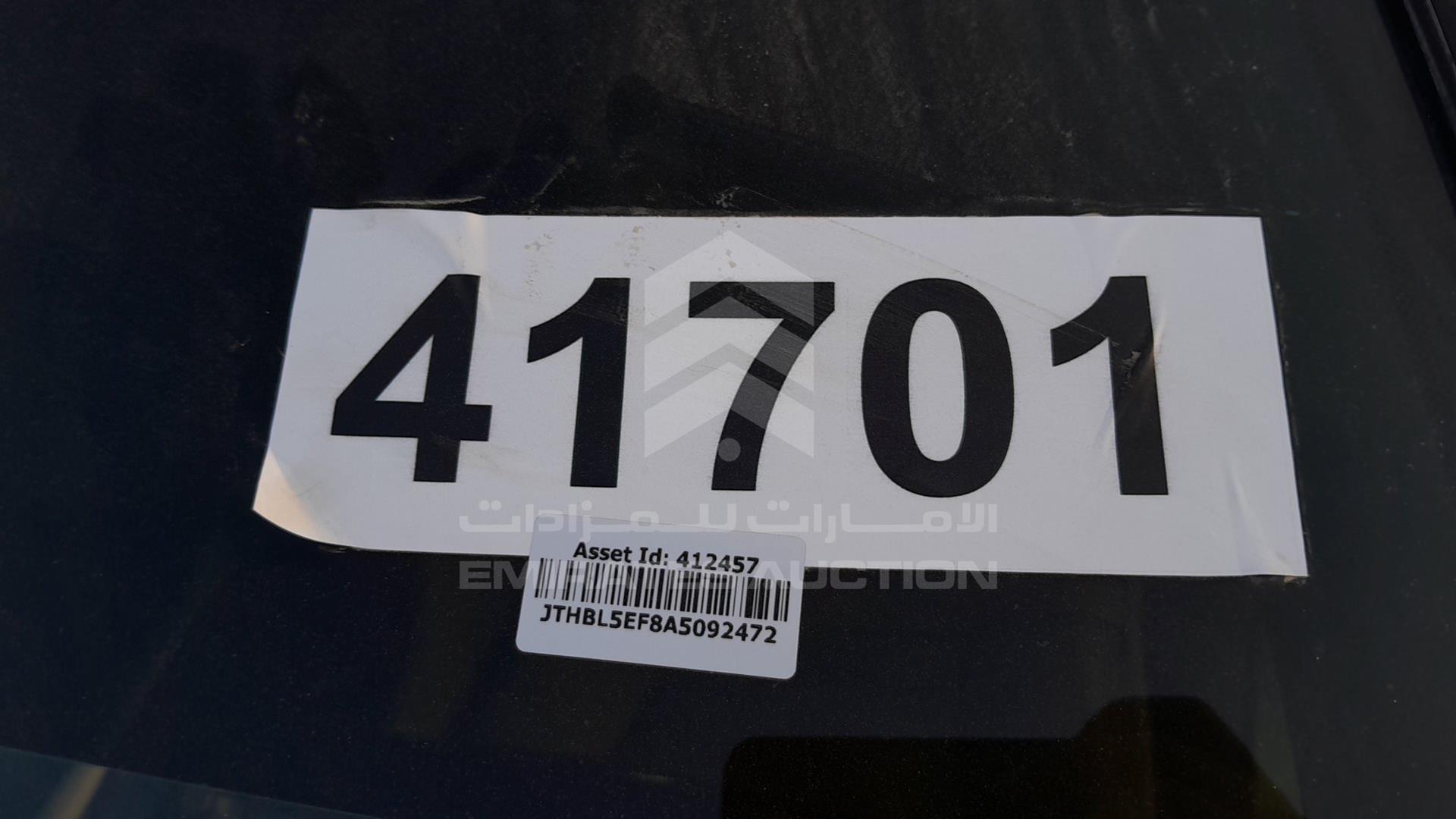 2010 LEXUS LS 460 VIN: JTHBL5EF8A5092472