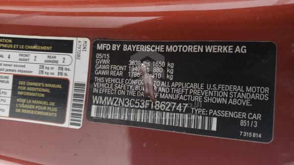 Mini Cooper 2015 WMWZN3C53FT862747 Image 24