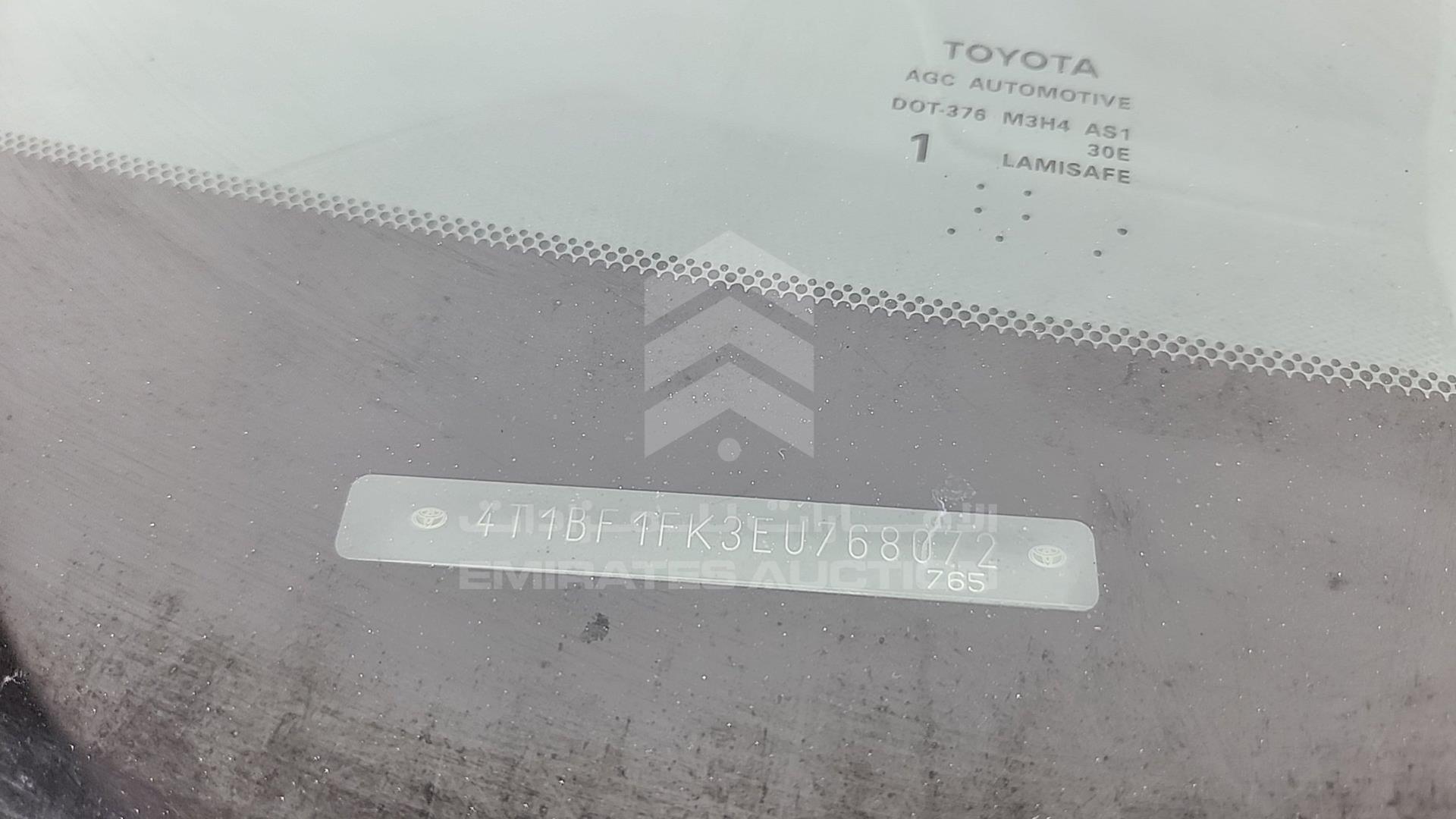 2014 TOYOTA CAMRY VIN: 4T1BF1FK3EU768072