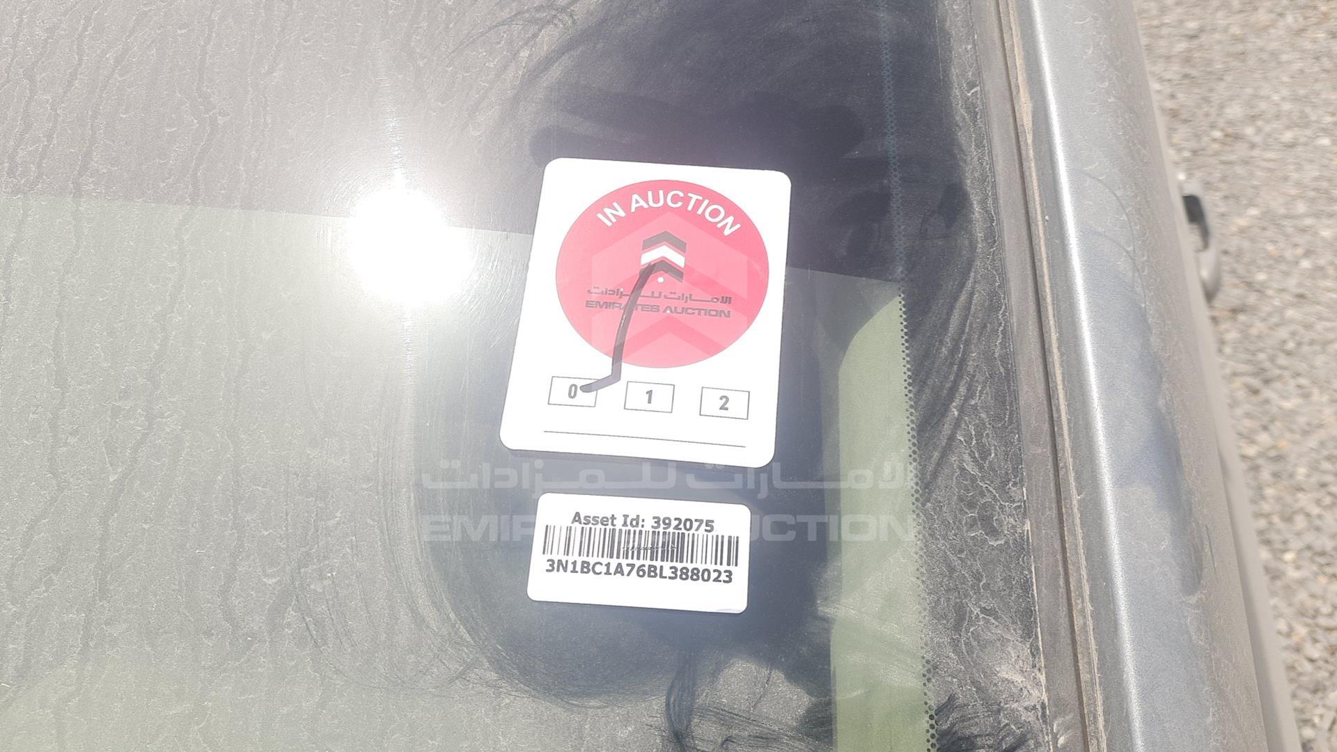 2011 NISSAN TIIDA VIN: 3N1BC1A76BL388023