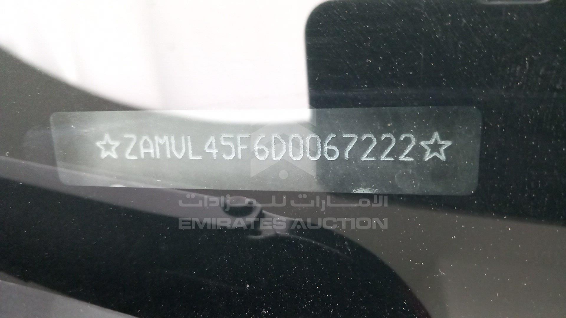2013 MASERATI GRAN TURISMO VIN: ZAMVL45F6D0067222