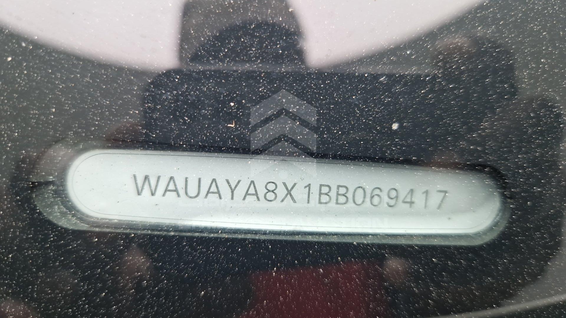 2011 AUDI A1 VIN: WAUAYA8X1BB069417