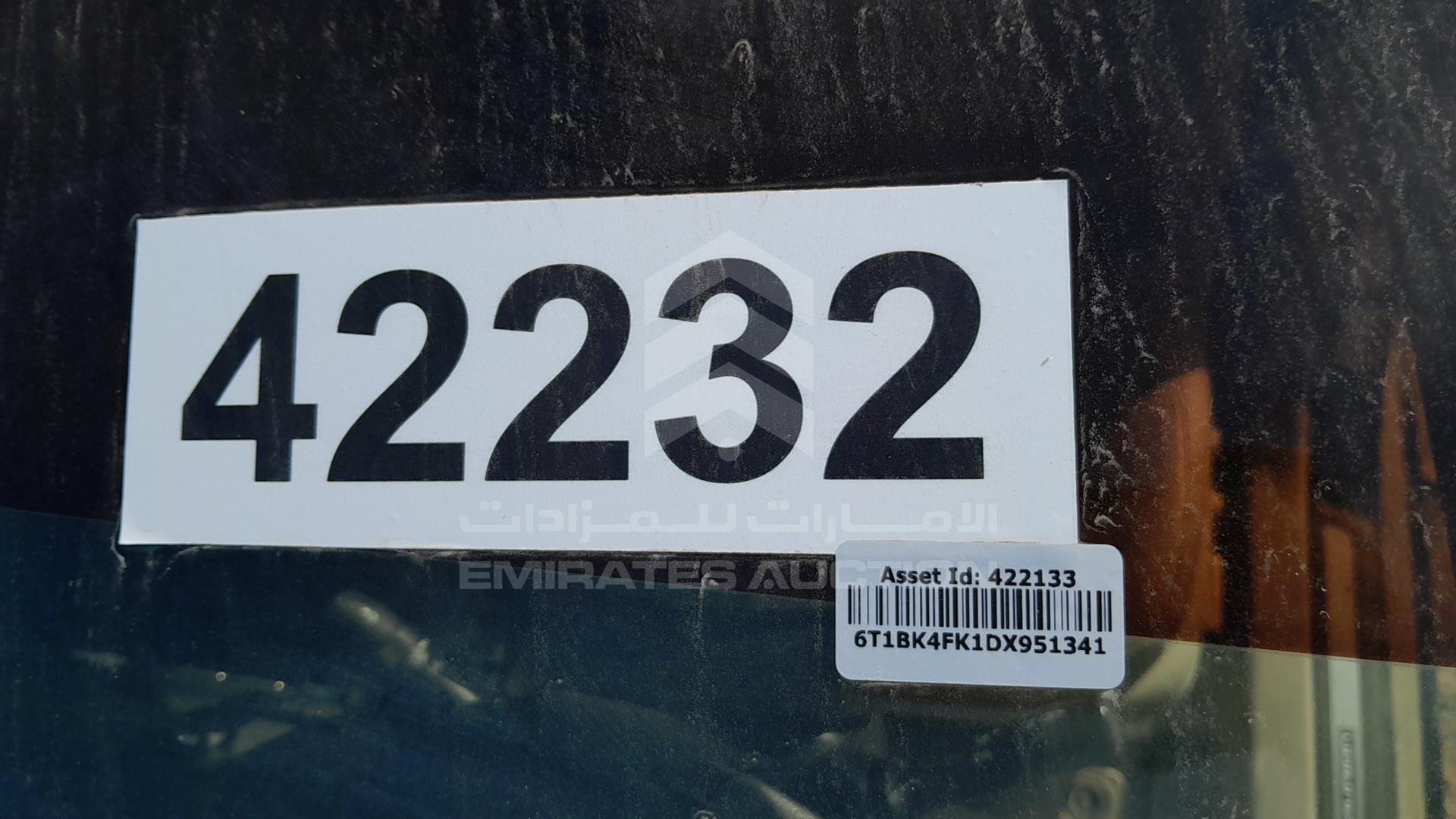 2013 TOYOTA CAMRY VIN: 6T1BK4FK1DX951341