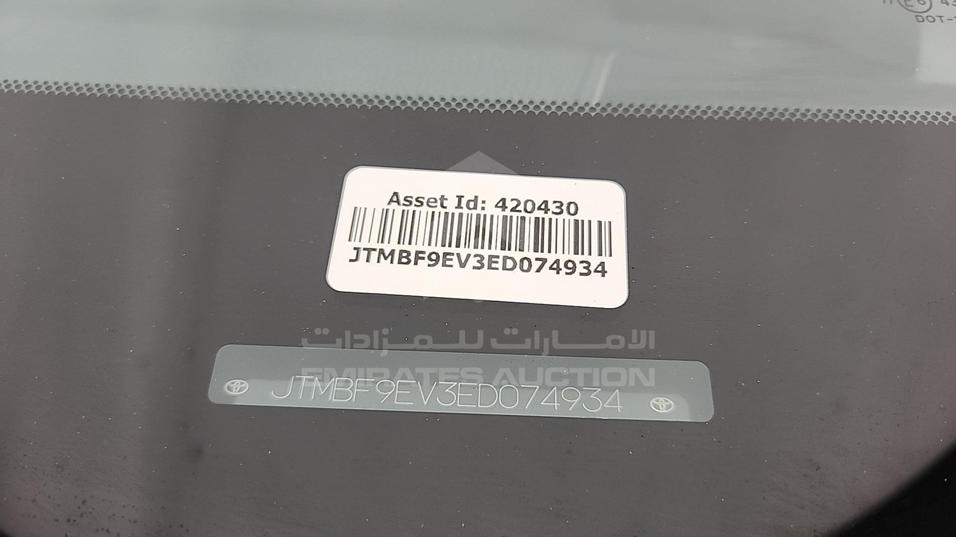 2014 TOYOTA RAV-4 VIN: JTMBF9EV3ED074934