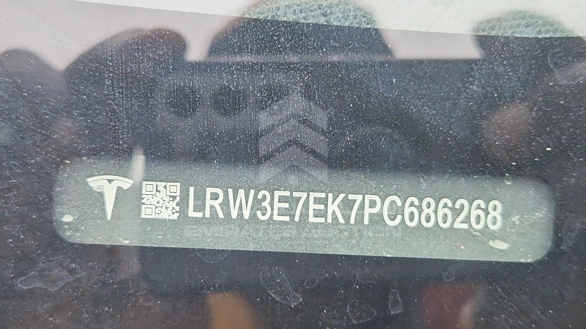 2023 TESLA MODEL 3 VIN: LRW3E7EK7PC686268