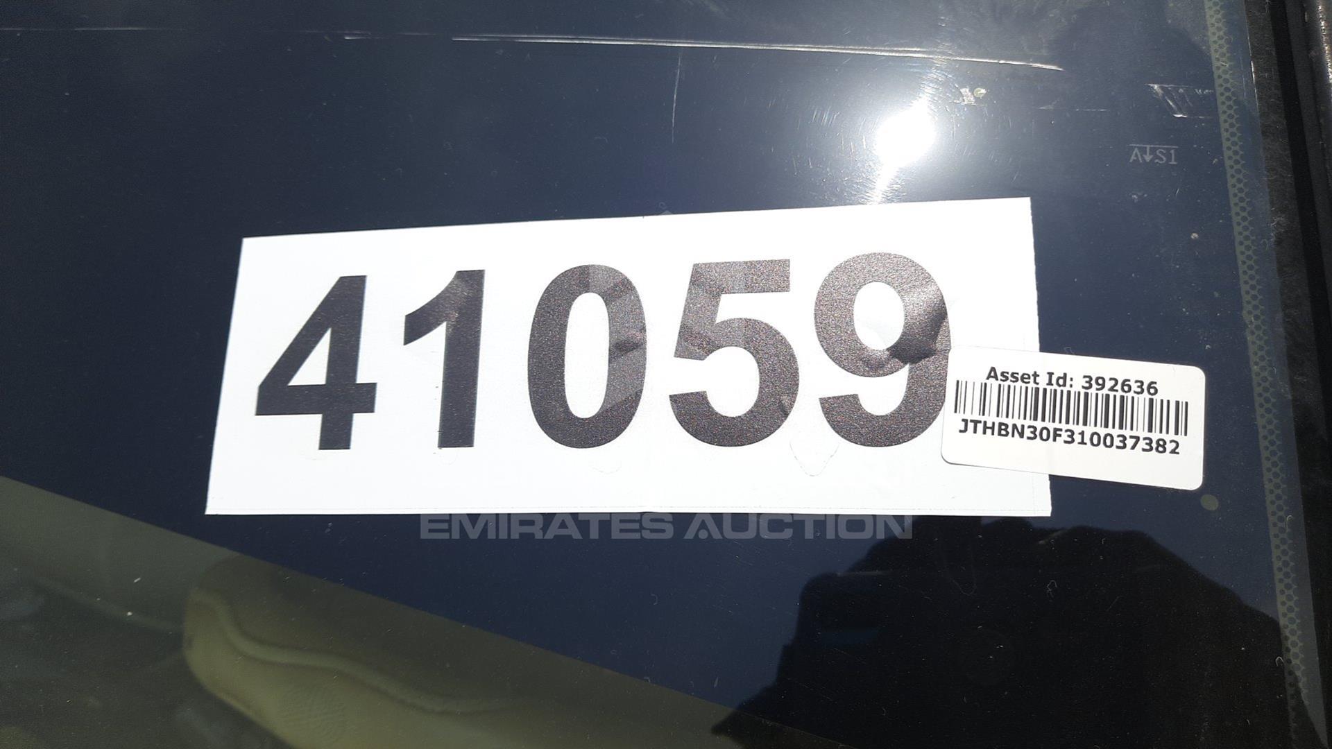 2001 LEXUS LS 430 VIN: JTHBN30F310037382