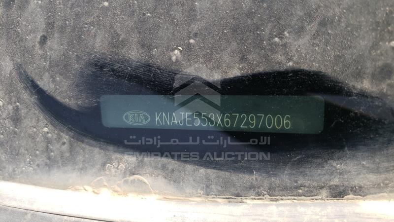 VIN: KNAJE553X67297006 Auction: EmiratesAuction Lot: 405242 VIN: KNAJE553X67297006 Kia Sportage 2006 -- Photo 3