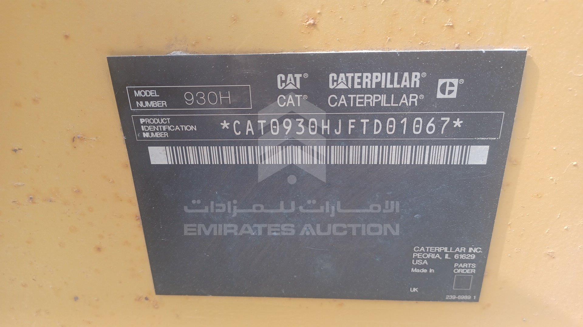 2009 CATERPILLAR 930H VIN: CAT0930HJFTD01067