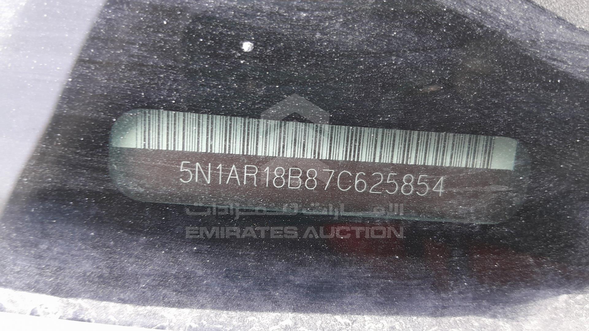 2007 NISSAN PATHFINDER VIN: 5N1AR18B87C625854