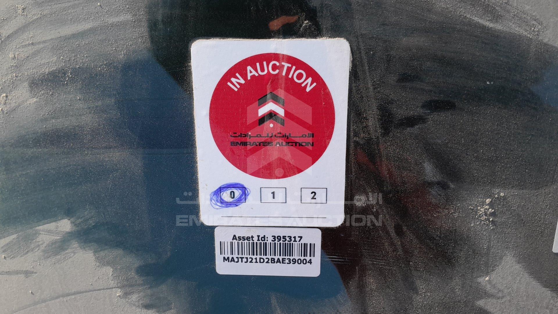 2011 FORD FIGO VIN: MAJTJ21D2BAE39004
