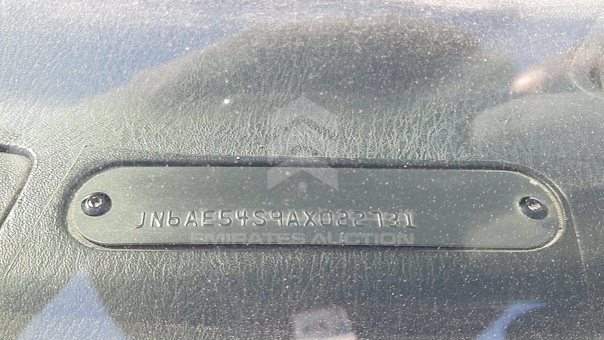2010 NISSAN URVAN VIN: JN6AE54S9AX022731