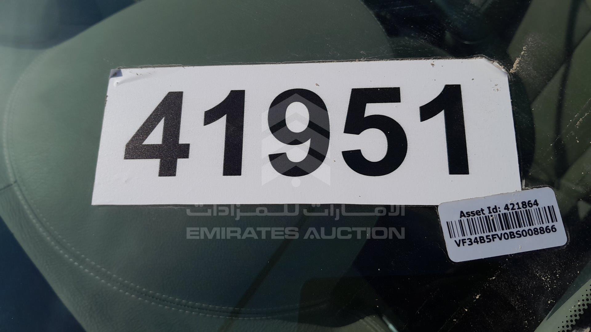 2011 PEUGEOT 308 VIN: VF34B5FV0BS008866