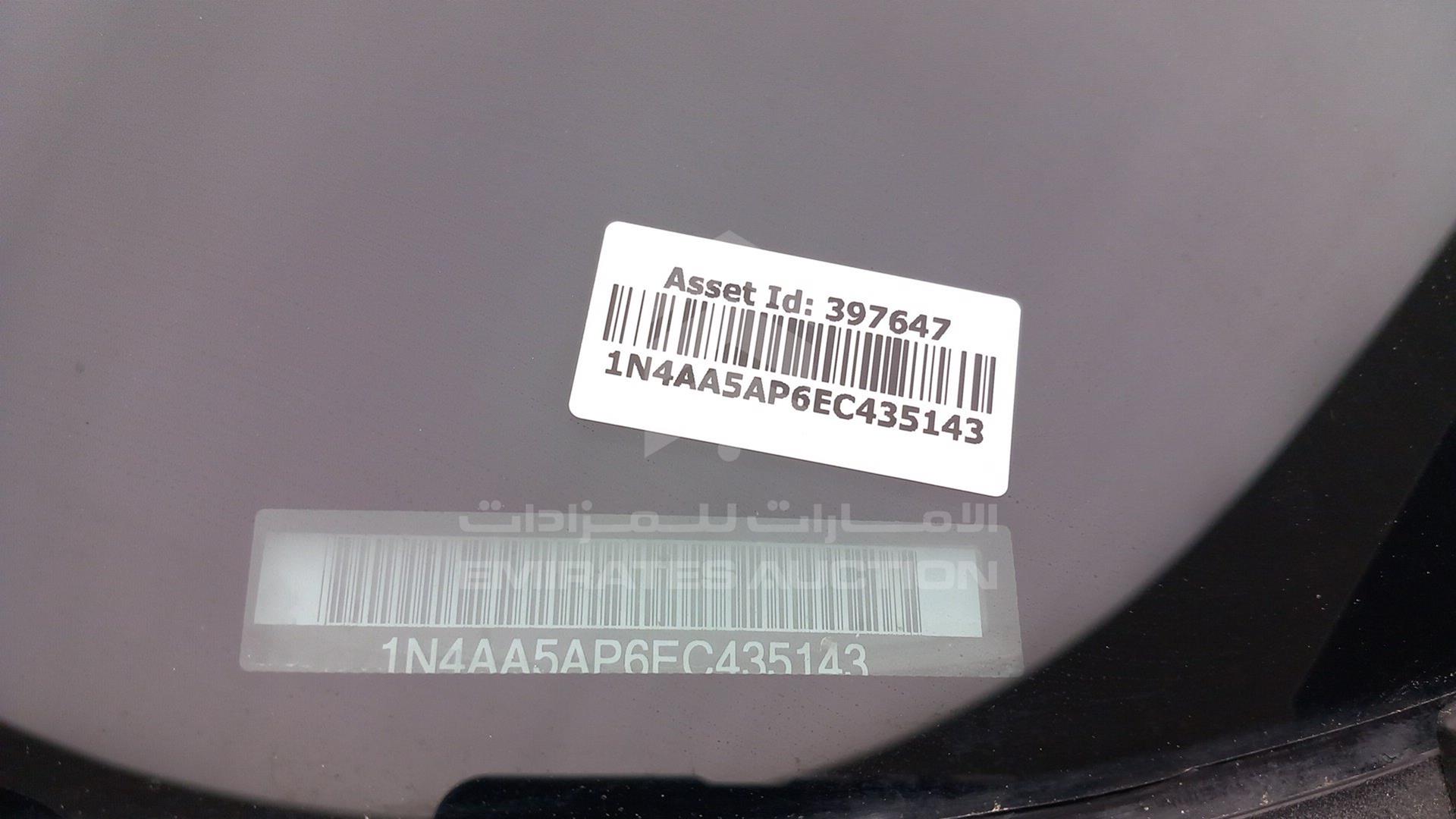 2014 NISSAN MAXIMA VIN: 1N4AA5AP6EC435143