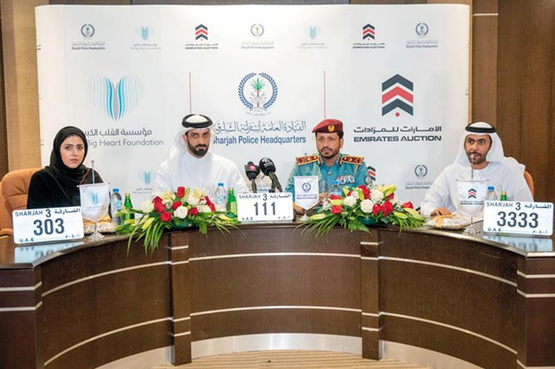 شرطة الشارقة تدعم القلب الكبيربـ 3 أرقام مميزة