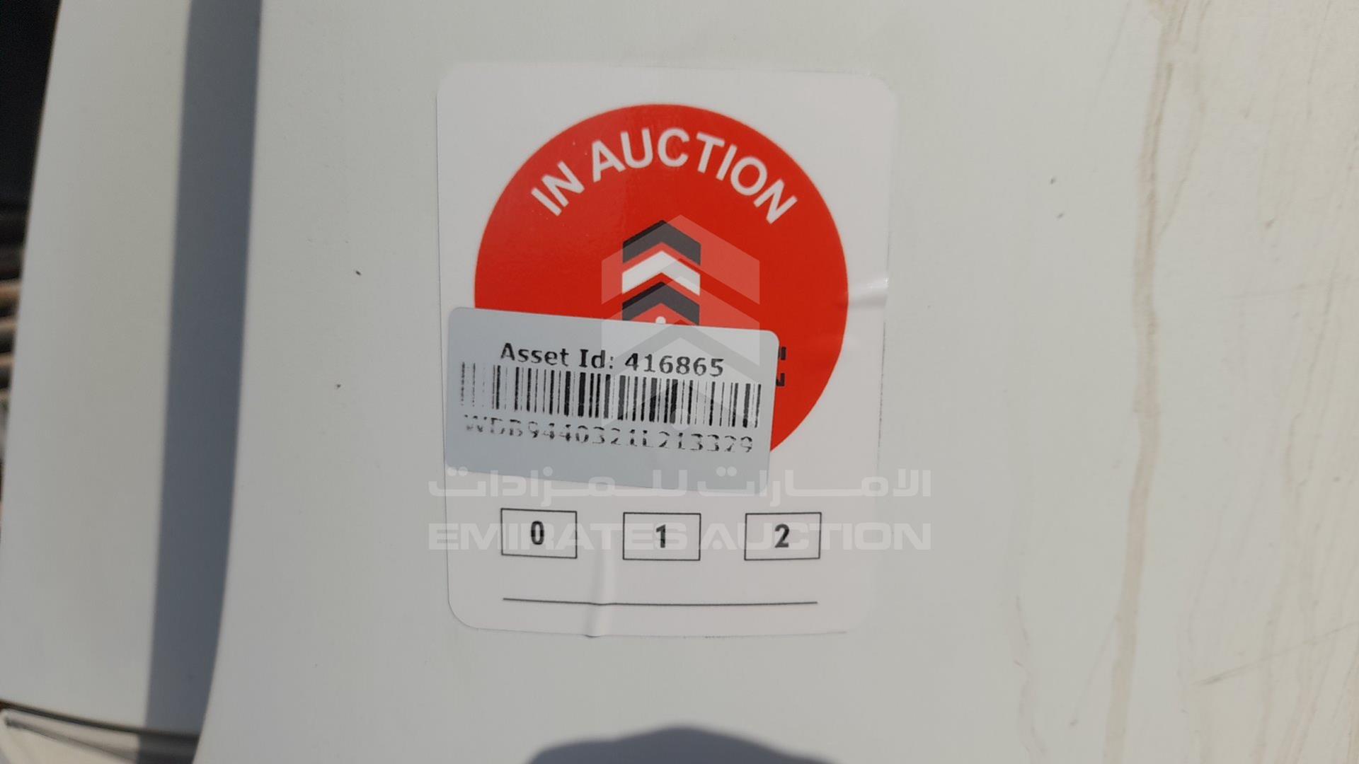 2007 MERCEDES 1840 VIN: WDB9440321L213329