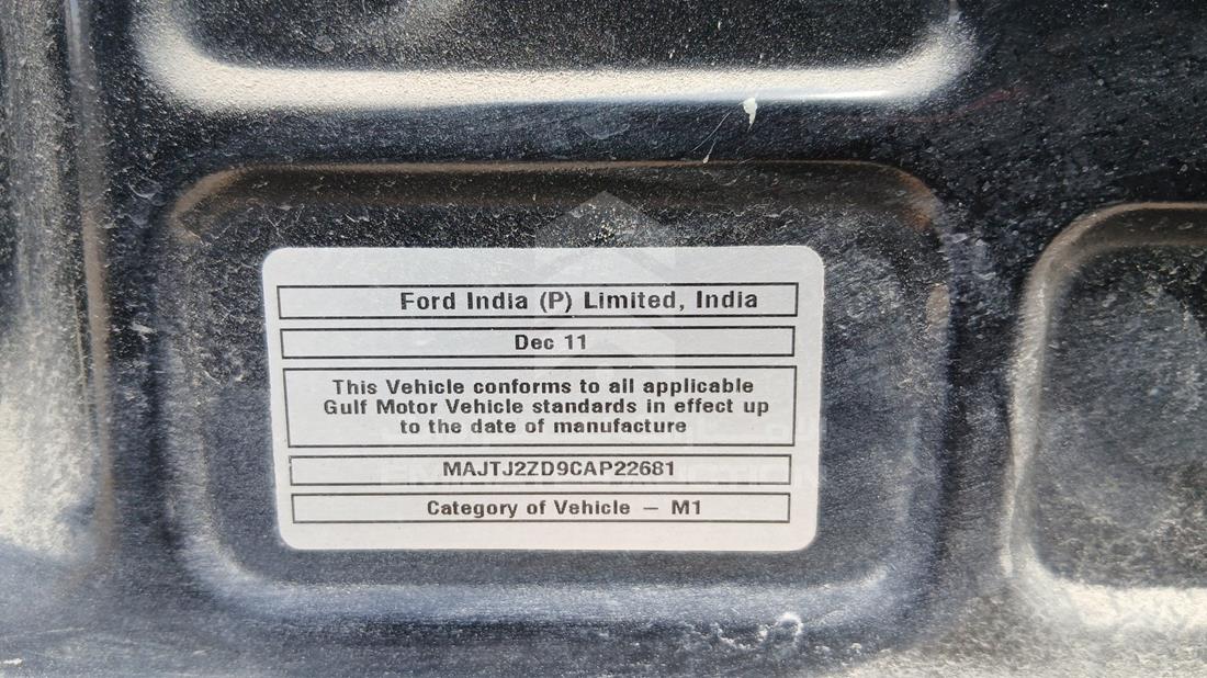 2012 Ford Figo — VIN on Frame — Photo 3