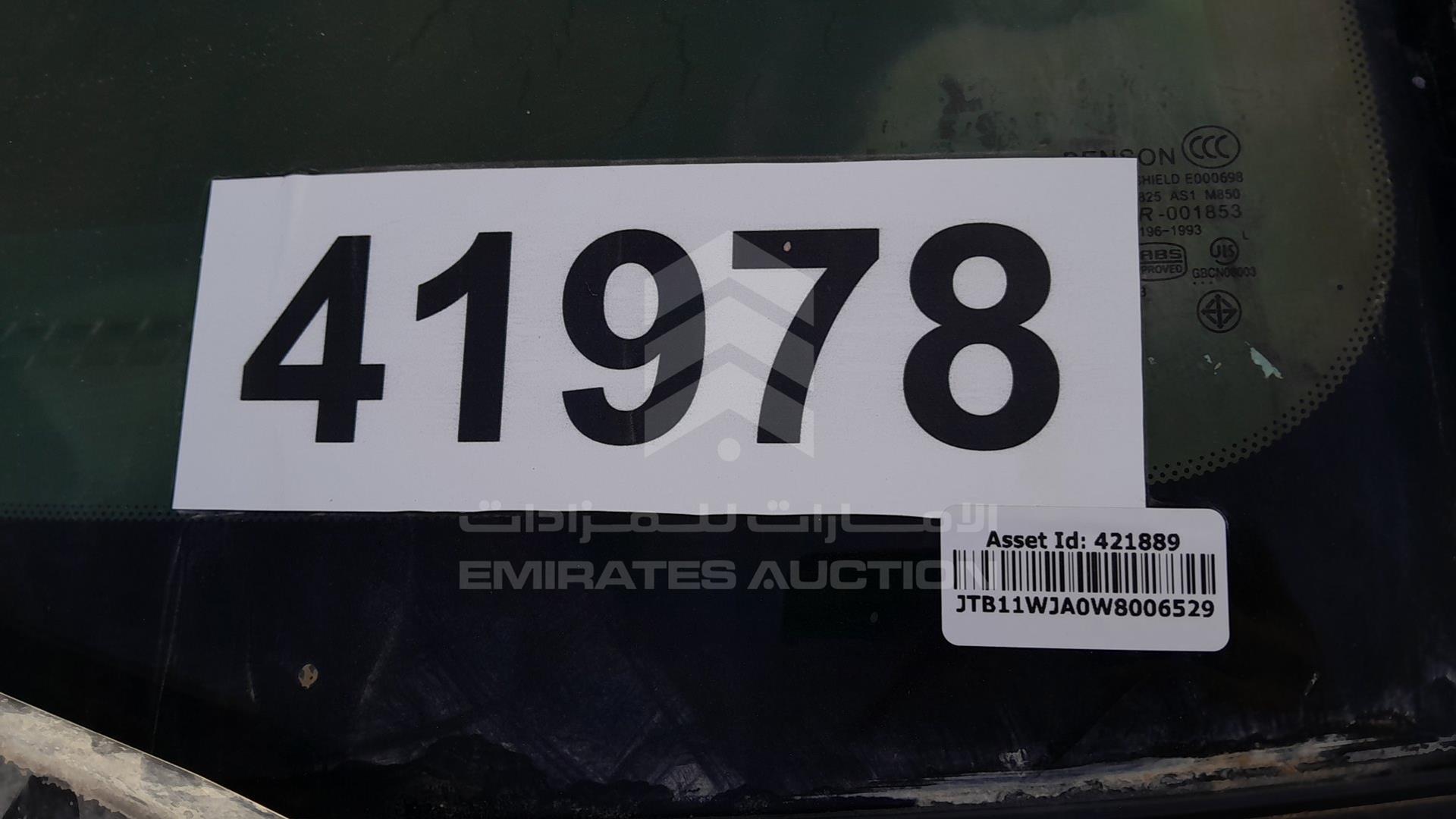 1998 TOYOTA LAND CRUISER VIN: JTB11WJA0W8006529