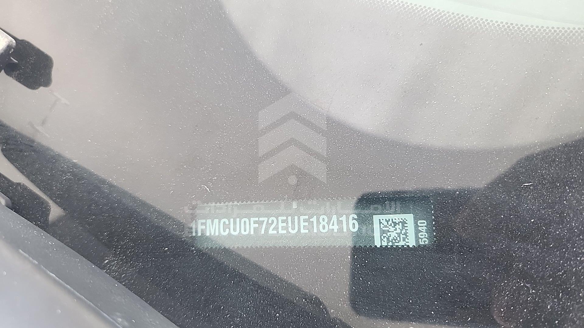2014 FORD ESCAPE VIN: 1FMCU0F72EUE18416