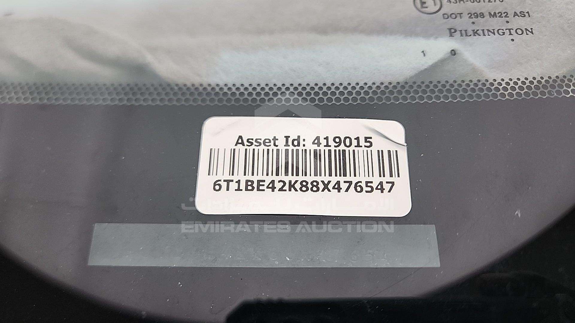 2008 TOYOTA CAMRY VIN: 6T1BE42K88X476547