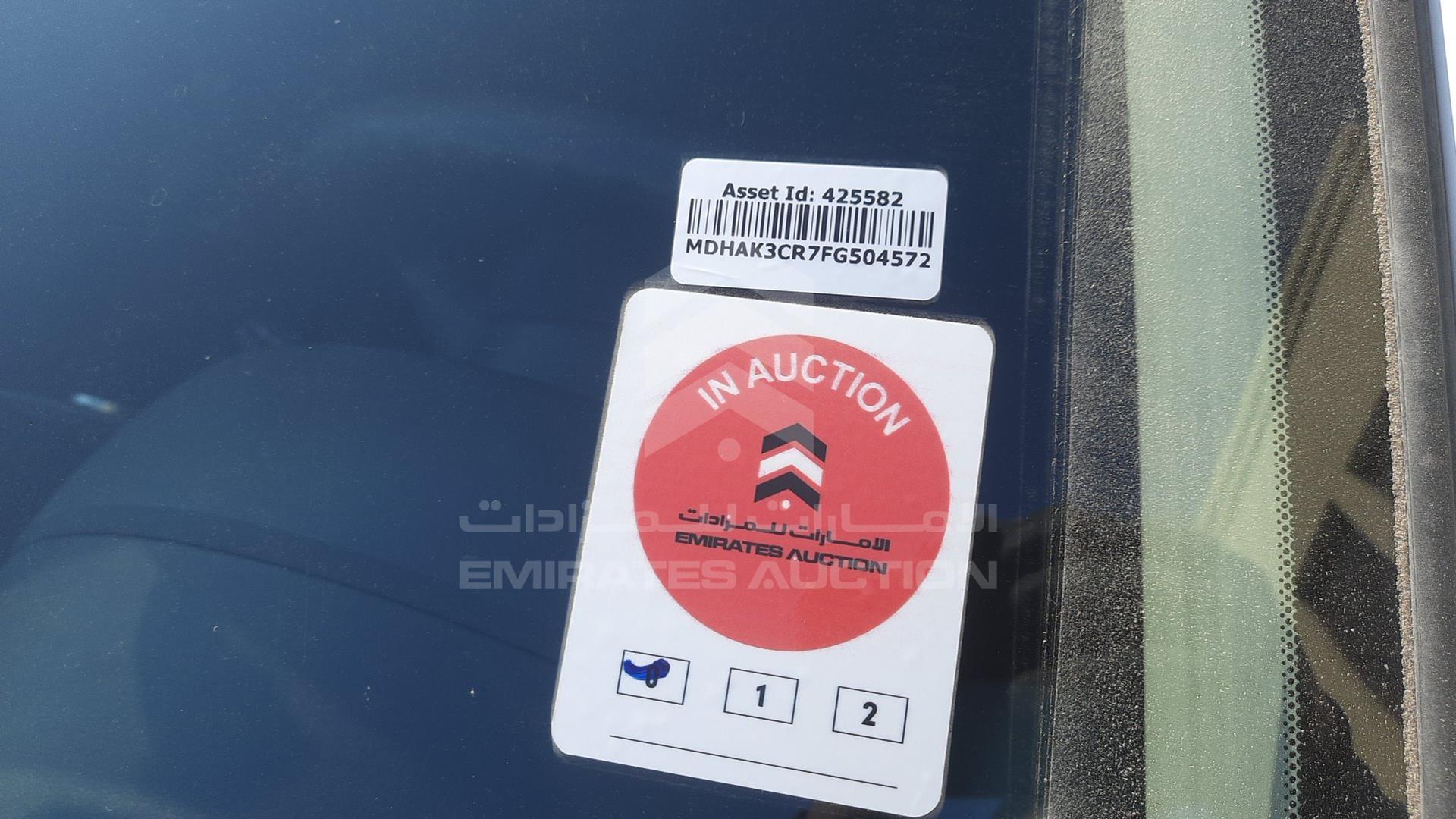 2015 NISSAN MICRA VIN: MDHAK3CR7FG504572