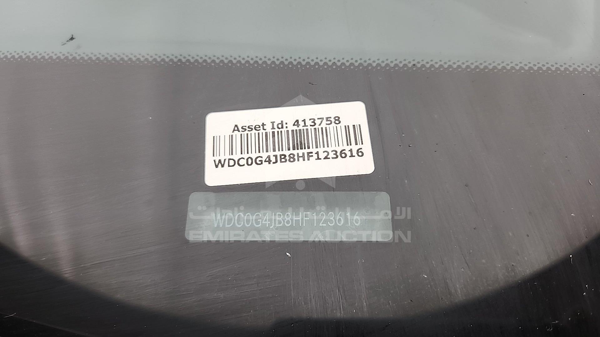 2017 MERCEDES GLC 300 VIN: WDC0G4JB8HF123616